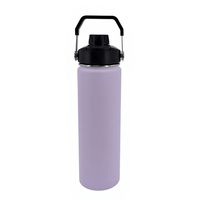 Bouteille d'eau portable en acier inoxydable, isolée sous vide, avec couvercle breveté, pour la gym et les voyages, vente en gros, logo personnalisé