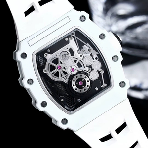 Luxurious RM21-02 Tourbillon Mechanical <b>Watch</b> — Skeletonized Carbon Fiber <b>Case</b>, 70-Hour Power Reserve — A High-End Men's Formal - Product Image 5