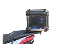 Porte-bagages de moto Haojin SY02-WX en alliage d'aluminium, capacité 45L, installation facile, adaptable/upgrade pour boîte arrière de scooter