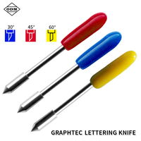 Cuchillas Graphtec CB09 de Carburo Cementado de Alta Calidad para Plotter de Corte Manual, con Ángulos de 30/45/60 Grados, para Vinilo