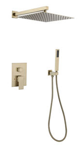 Bathroom Rain <b>Shower</b> <b>Head</b> Waterfall <b>Shower</b> <b>Head</b> Dual Function Ceramic Brass Body Hotel Bathroom Mixer Hidden <b>Shower</b> Set - Product Image 6