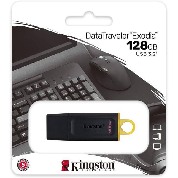 For DataTraveler Exodia 128GB USB 3.2 Plastic New Flash Drive with 5-Year Warranty