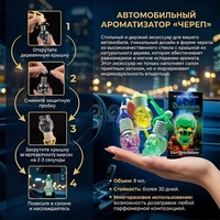 Nouveau diffuseur de parfum pour voiture fabriqué en Chine, pendentif pour rétroviseur, flacon en verre en forme de crâne, avec capuchon en corde colorée, fonction d'élimination des odeurs