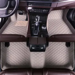 shopee Customized Fit Luxury Leather Car Floor Mats 5d car floor mats Cleaning leather car carpet for toyota prius/ford escape