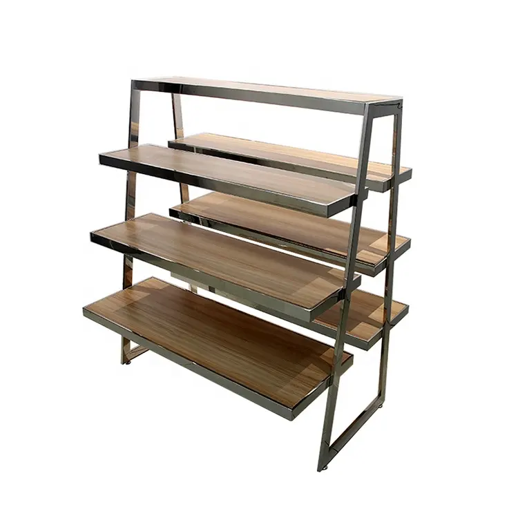 Factory Direct Sell Top grade Supermarket Wooden Display Rack Shelf