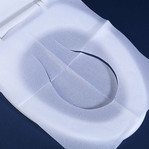 Couvre-siège de toilette jetable 16g en pâte de bois soluble dans l'eau, extra épais, hygiénique, 200 pièces, blanc, biodégradable - Product Image 4
