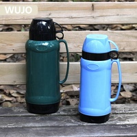 Termo de Plástico con Doble Taza y Interior de Vidrio, Precio Económico, Muestra Gratuita del Fabricante