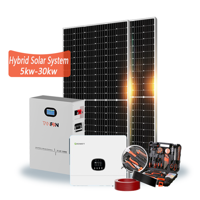 15kwh for Bakery 20kwh Hybrid 6000w 5k Watt Off Grid 1.5kw Solor Panel Systems for Home 3000w Solar Energy Is Renewable