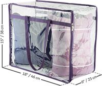 Sacs de rangement à glissière transparents organisateur de placard sac en vinyle pour literie couvertures en lin housses de couette couettes vêtements