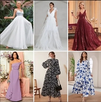 Vente directe usine – Robe d'été usagée à imprimé numérique, robe décontractée grande taille pour femme
