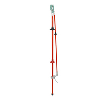 AHIR-PKQX-25-1 Pince auto-bloquante isolée en fibre de verre à mâchoires plates de 55 mm, 2,5 m, pour travaux sur lignes sous tension