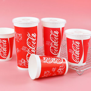 Logo personnalisé Gobelet jetable en papier artisanal à paroi unique 12oz 14oz 16oz 22oz Tasse à café boisson chaude et froide - Product Image 5
