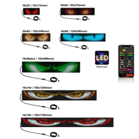 Panneau LED de grande taille, écran flexible, panneau matriciel LED programmable DIY, panneau LED d'animation, panneau LED multilingue, lumière LED pour voiture, camion, œil de démon