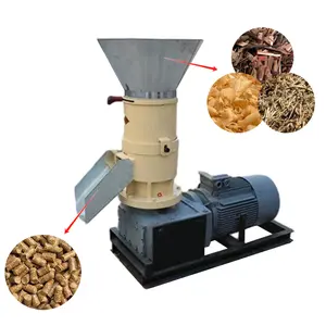 Máquina de processamento de alimentação em pequena escala para fresa de madeira, mini pellet de palha de garantia de biomassa