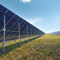 Structure de montage au sol pour panneaux solaires en alliage d'aluminium industriel avec rail solaire et abri pour véhicules