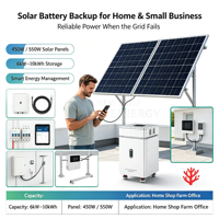 Kit Solaire Hybride Complet 6KW 16KWh avec Onduleur et Stockage Intégrés, Panneaux Photovoltaïques 450W/550W pour Maison et Ferme