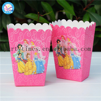 Petites boîtes pliables manuelles mignonnes pour popcorn et nuggets de poulet, fournitures pour fêtes d'anniversaire d'enfants, décorations pour la Saint-Valentin