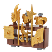 Nouveaux ensembles de blocs de construction de modèles de guerres de la Seconde Guerre mondiale, supports d'armes militaires médiévales, jouets de puzzle pour enfants