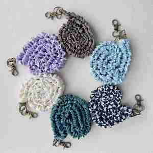 New Arrival Eco-Friendly Customized Panda & Fruit Design Woven Polyester Self-Defense <b>Wristlet</b> Keychain with Scrunchies - Product Image 1