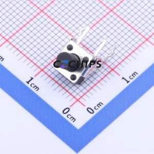 K2-1102BQ-I4CW-01 Tactile Switch Bent Lead Through Hole,6x6mm Switch 2.5N Right Angle Insert 6mm 6mm - Product Image 1