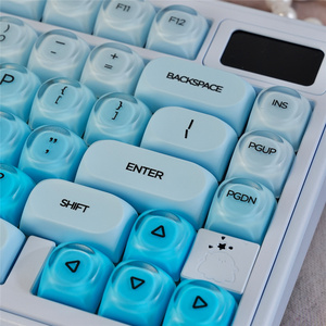 Teclas Blueberry, Perfil <span class=keywords><strong>HOA</strong></span>, Material PBT, Teclas Sublimadas por Tinte, 131 Teclas para Interruptor Mx, Teclado Mecánico 61/64/68/104/108 - Product Image 3