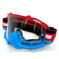 Lunettes de moto unisexes de course, anti-reflet, avec verres Fox, coupe-vent, orange, jaunes, miroir, gris, marron, protège les yeux