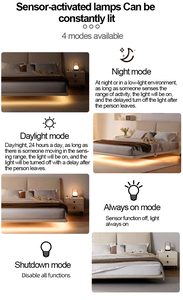 Nueva Tira de <span class=keywords><strong>Luz</strong></span> LED Inductiva TDL-2045, Decoración Económica con Sensor PIR, Interruptor de Atenuación Gradual y Botón <span class=keywords><strong>Pulsador</strong></span> - Product Image 5
