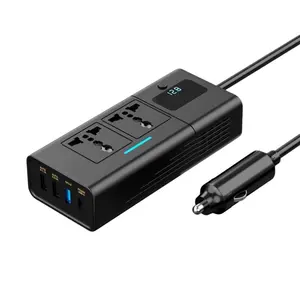 USBポート200W110Vコンバーターシガレットライタープラグ自動車パワーインバーターアダプター