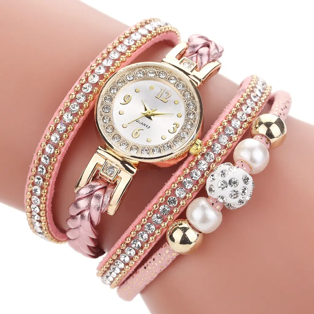 High Quality Beautiful Fashion Women Bracelet Watch Casual Round Quartz Wrist For Women Clock