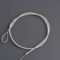 Perles de culture d'eau douce 3A 2-2,5 mm, rondes plates baroques, petites, blanches, à fort lustre, pour la fabrication de bijoux fins