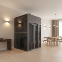 Ascenseur de villa contemporaine |   Ascenseur domestique intérieur/extérieur avec porte automatique |   Ascenseur pour petits passagers de 2 à 4 étages