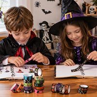 Ruban Washi Personnalisé pour Halloween, Ruban Décoratif Imprimé pour Scrapbooking, Journalisation, Planification, DIY, Emballage Cadeau