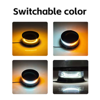 Nouvelle lampe de signalisation LED étanche IP67 18W ambre + blanc changeant de couleur - Stroboscope universel pour véhicules, camions, voitures, utilisation en cas d'urgence
