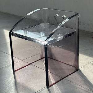 Mobilier de salon haut de gamme personnalisé en usine tabouret en acrylique tabouret de bar en acrylique épais transparent au design moderne - Product Image 6