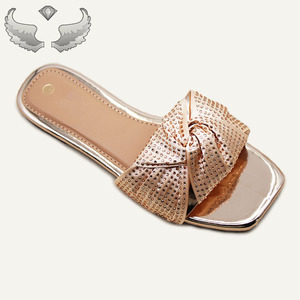 High-quality Summer New Design <b>Open</b>-<b>toe</b> Wholesale Breathable Crystal Ladies' Sandals and slippers - Product Image 2