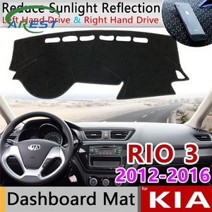 Tapis de tableau de bord antidérapant pour KIA RIO 3 K2, 2012, 2013, 2014, 2015, 2016, accessoires pour dashcam, version russe - Product Image 1