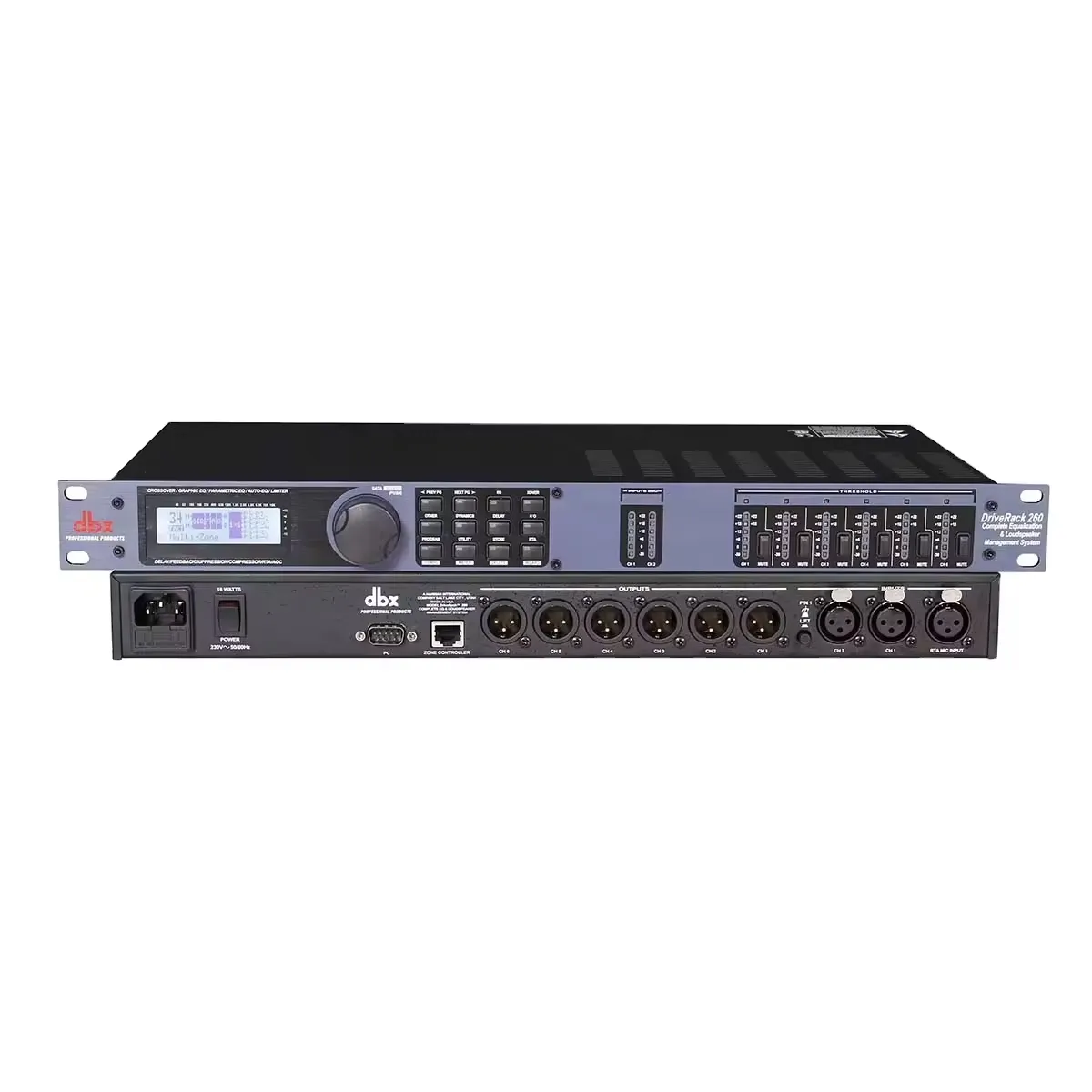 Высококачественный Сигнальный Процессор dbx DriveRack 260 2x6 для системы управления динамиками 2x6 с дисплеем, оптовая продажа