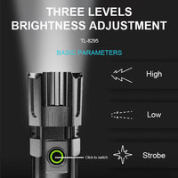 Mini lampe torche LED rechargeable par USB, super lumineuse, avec zoom télescopique, projecteur portable pour le camping en plein air, la randonnée