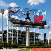 Affichage LED extérieur P2.5 haute résolution, étanche IP65, panneau d'affichage LED fixe avec structure pour stade