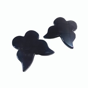 Outil de massage facial en pierre d'obsidienne noire, thérapie Guasha, papillon pour le visage - Product Image 6