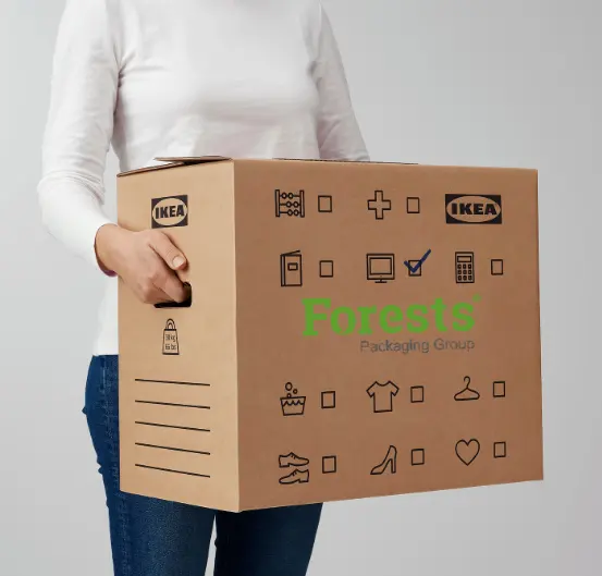 대형 의류 신발 TV 포장 cajas para envios 큰 골판지 이동 상자 손잡이가있는 포장용 배송 상자