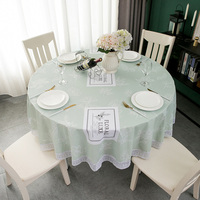 Nappe Ronde en PVC Durable, Imperméable et Anti-Taches, Motif Floral, Style Moderne pour la Maison, l'Hôtel, les Mariages et les Banquets