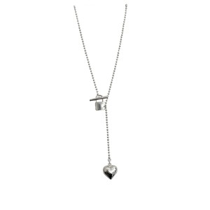S925 Sterling Silver Heart Sweater Chain For Women Long Necklace With <b>Small</b> <b>Lock</b> Retro Design Autumn Winter Jewelry Gift - Product Image 5