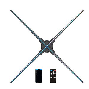 จอแสดงผลโฮโลแกรม 3 มิติ แบบพัดลม ขนาด 42-99 ซม. 4 ใบพัด |   โปรเจคเตอร์โฮโลแกรมโฆษณา LED ความสว่าง 2500cd รับประกัน 1 ปี - Product Image 1