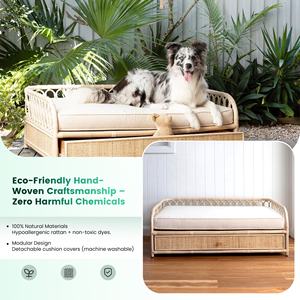 Cama para mascotas de ratán Natural con patrón sólido hecho a mano de alta calidad, sostenible y ecológica, fabricada en la fábrica de Vietnam - Product Image 3