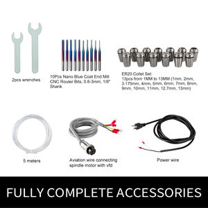 Moteur de broche CNC refroidi par eau silencieux Zhong Hua Jiang ER20 2,2 kW 110 V/220 V/380 V avec kit VFD pour machine de gravure CNC - Product Image 5