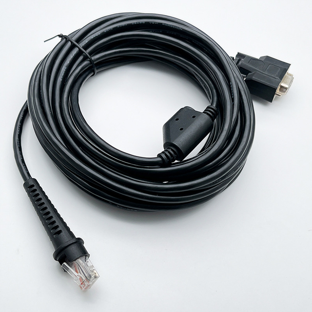 Custom RS232 DB9 Female to RJ50 10P10C Cable  Barcode Scanner Data Cable