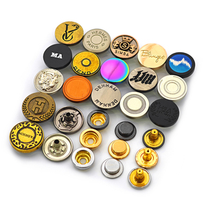 KUNSHUO Logo personnalisé Bouton pression en métal 4 parties en métal doré pour vêtements pour usine de boutons carrés rectangulaires pour vêtements de chemise - Product Image 2