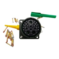 Connecteur circulaire D38999/20WJ20SB, connecteur droit, câble de connexion, terminaison à sertir, nickelé