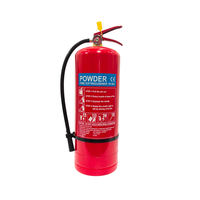 Conteneur d'extinction d'incendie à poudre sèche ABC robuste de 9 kg, cylindre en acier complet, équipement standard de sécurité incendie